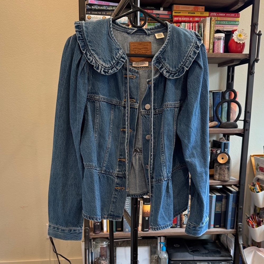 Levi’s Denim Ruffle Collar Jacket